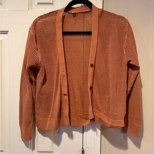 Women's Uniqlo Open Knit V-Neck Cardigan